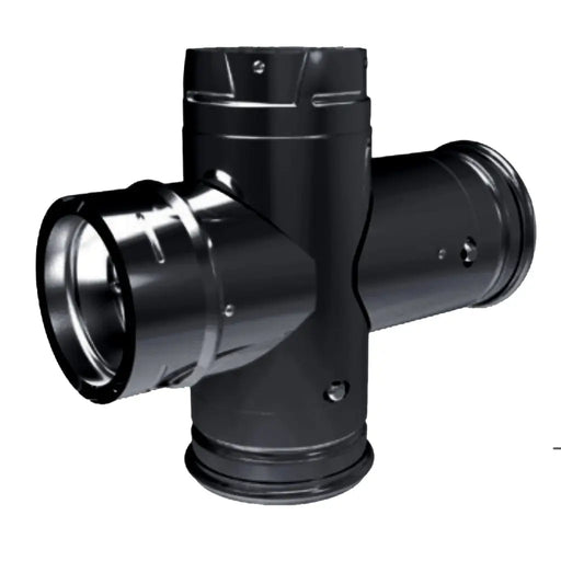 DuraVent 3"-4" Inner Diameter PelletVent Pro Double Tee With Clean-Out Tee Cap DuraVent Dreamwood Living