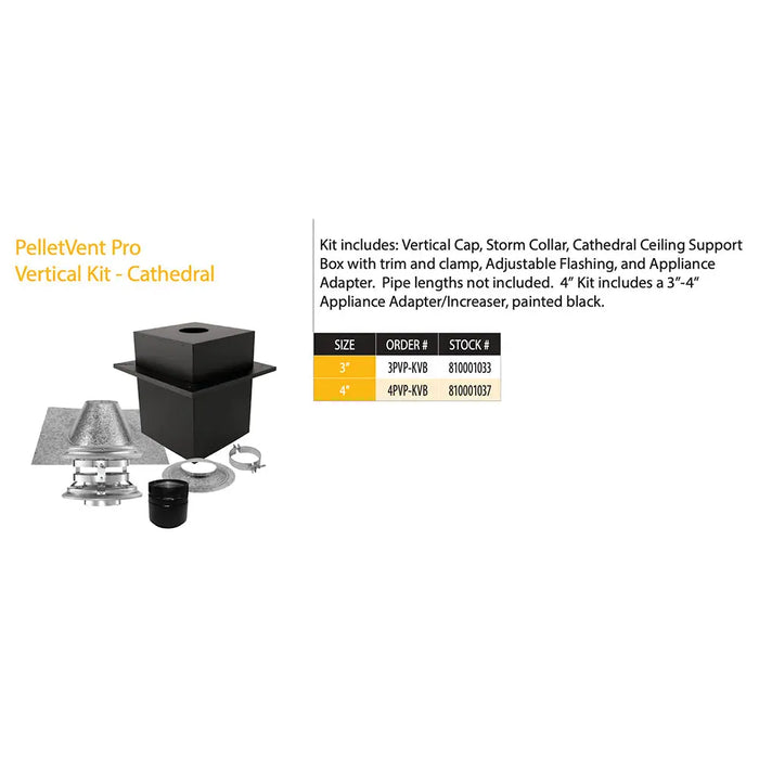 DuraVent 3" Inner Diameter PelletVent Pro Cathedral Vertical Kit
