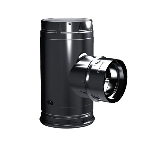 DuraVent 4" Inner Diameter PelletVent Pro Increaser Tee With Clean-Out Tee Cap DuraVent Dreamwood Living