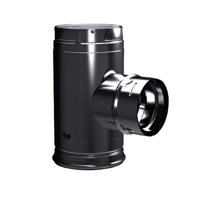 DuraVent 4" Inner Diameter PelletVent Pro Increaser Tee With Clean-Out Tee Cap DuraVent Dreamwood Living
