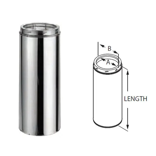 DuraVent 5DT-09SS DuraTech 5-Inch Stainless Steel Diameter Chimney Pipe, 9-Inches DuraVent Dreamwood Living
