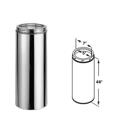 DuraVent 5DT-48x DuraTech 5-Inch Diameter Chimney Pipe, 48-Inches DuraVent Dreamwood Living