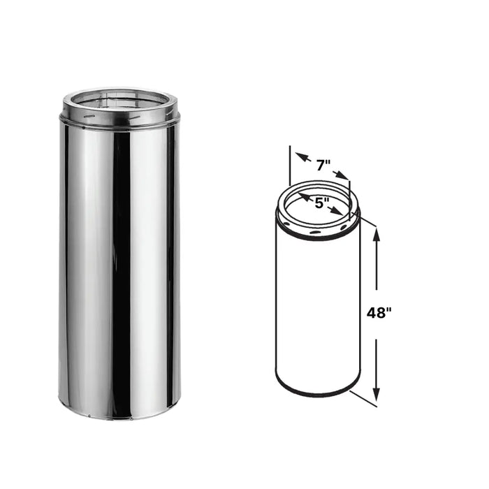 DuraVent 5DT-48x DuraTech 5-Inch Diameter Chimney Pipe, 48-Inches DuraVent Dreamwood Living