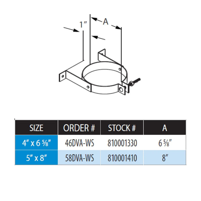 DuraVent DVA-WS DirectVent Pro Wall Strap DuraVent Dreamwood Living