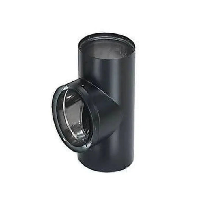 DuraVent DVL-T DVL Double-Wall Black Tee with Clean-Out Cap DuraVent Dreamwood Living