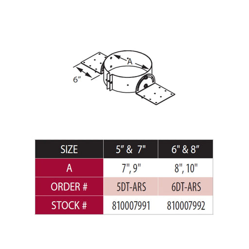 DuraVent DuraTech 5" & 7" Diameter 5DT-ARS Adjustable Roof Support DuraVent Dreamwood Living