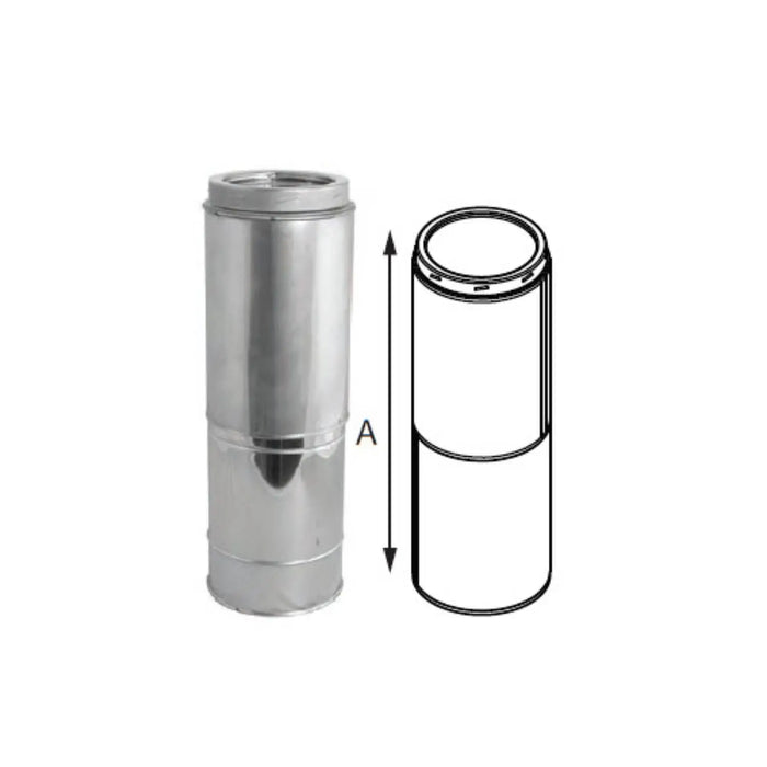 DuraVent DuraTech 6" Diameter 6DT-21TASS Adjustable Length Chimney Section