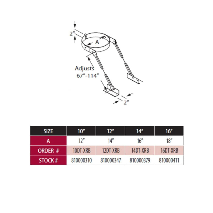 DuraVent DuraTech Extended Roof Bracket