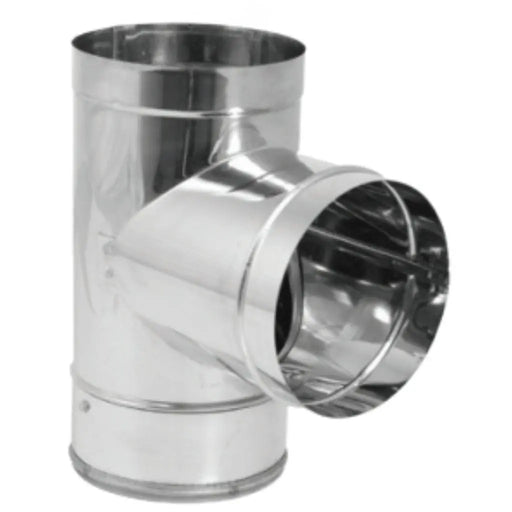 DuraVent Stainless Steel DuraBlack Tee With Clean-Out Cap DuraVent Dreamwood Living