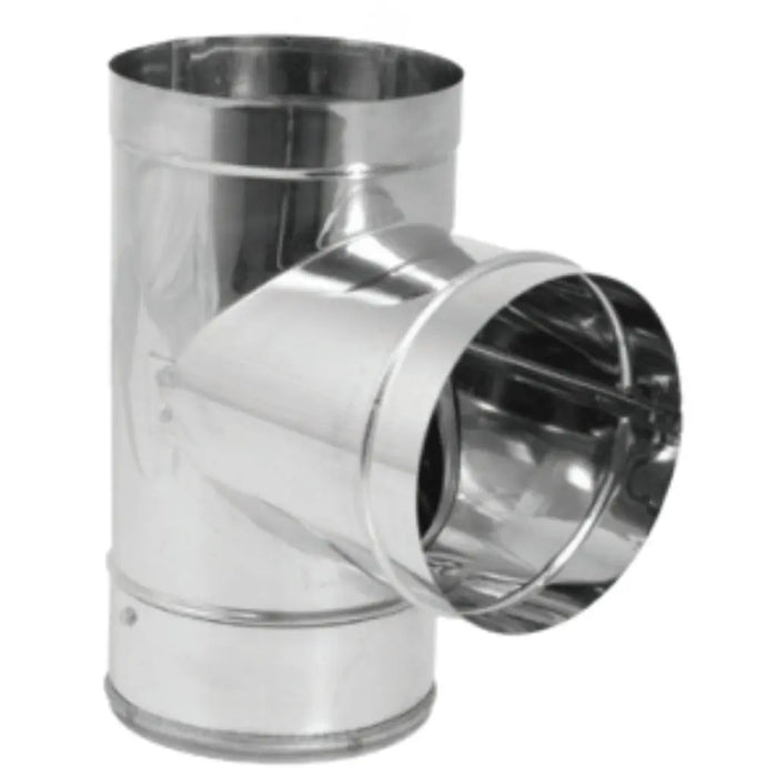 DuraVent Stainless Steel DuraBlack Tee With Clean-Out Cap DuraVent Dreamwood Living