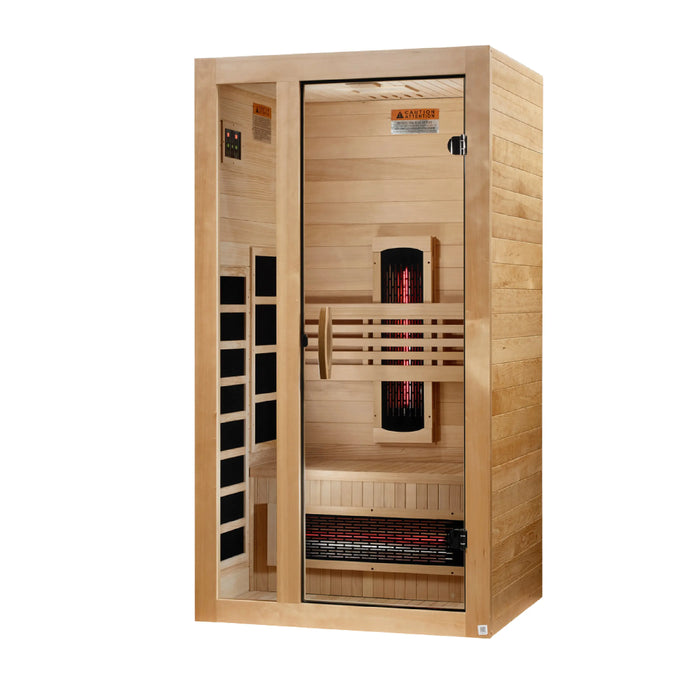 Dynamic Gracia 1-2 Person Full Spectrum Near Zero EMF Infrared Sauna - Canadian Hemlock - view 2