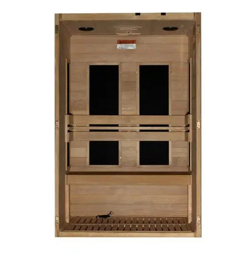 Dynamic "Lucca" 2-Person Infrared Indoor Sauna Low EMF with Canadian Hemlock Dynamic