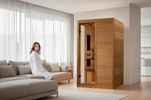 Dynamic "Lucca" 2-Person Infrared Indoor Sauna Low EMF with Canadian Hemlock Dynamic