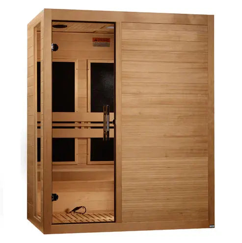 Dynamic "Toscana" 3-person Ultra Low EMF FAR Indoor Infrared Sauna with Red Light Therapy - Dreamwood Living