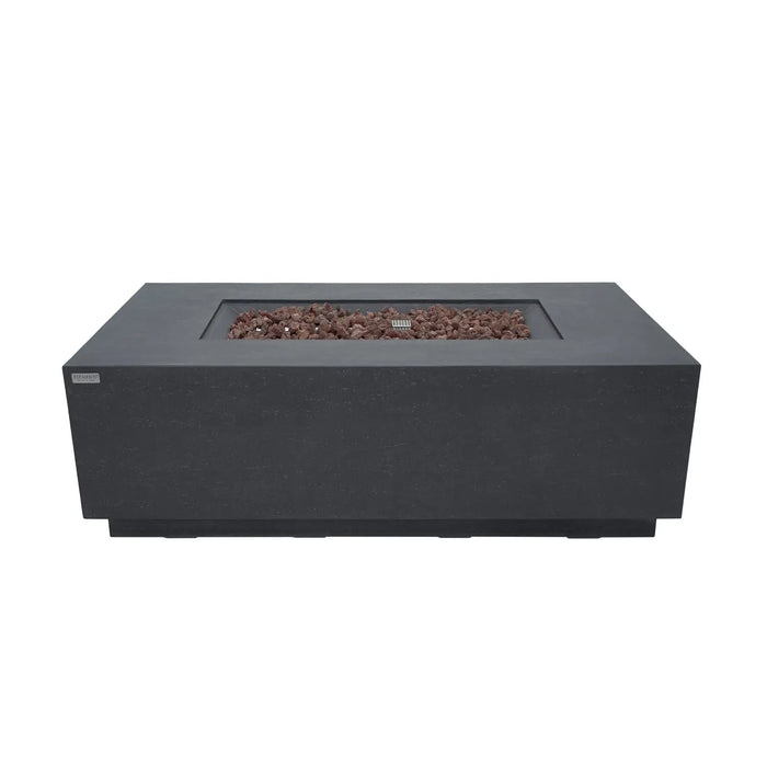 Elementi Andes 66” Concrete Rectangle Fire Table with Hidden Tank Elementi Dreamwood Living