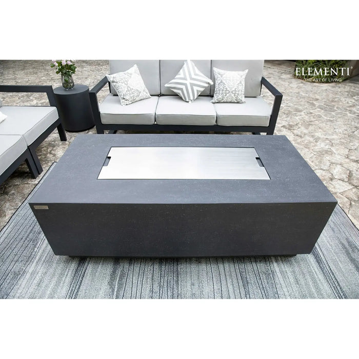 Elementi Andes 66” Concrete Rectangle Fire Table with Hidden Tank Elementi Dreamwood Living