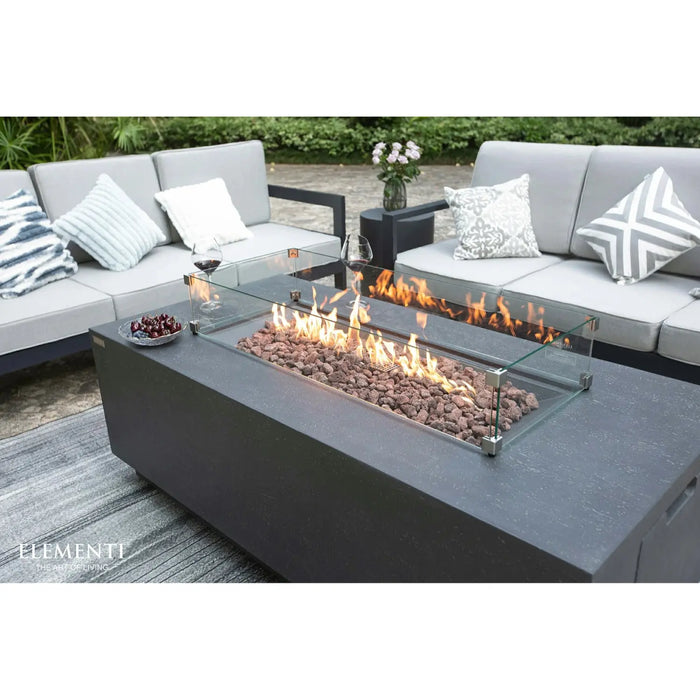 Elementi Andes 66” Concrete Rectangle Fire Table with Hidden Tank Elementi Dreamwood Living