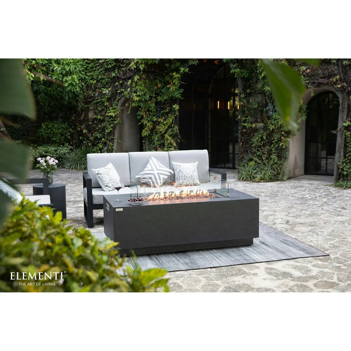 Elementi Andes 66” Concrete Rectangle Fire Table with Hidden Tank Elementi Dreamwood Living