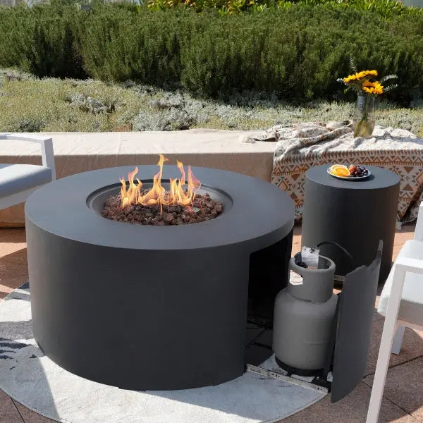 Elementi Pacaya 43” Round Fire Table with Hidden Tank Elementi Dreamwood Living