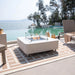 Elementi Plus Annecy 42" Marble Porcelain Fire Table, Bianco White - OFP101 Elementi Plus Dreamwood Living