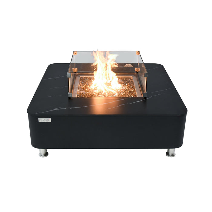 Elementi Plus Annecy 42" Marble Porcelain Fire Table, Bulgaria Black - OFP101BB Elementi Plus Dreamwood Living