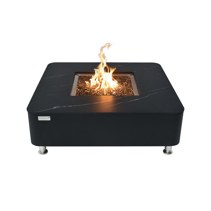 Elementi Plus Annecy 42" Marble Porcelain Fire Table, Bulgaria Black - OFP101BB Elementi Plus Dreamwood Living