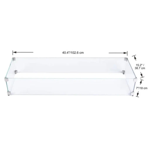 Elementi Plus Rectangle Wind Screen ONC05-021 Elementi Plus Dreamwood Living