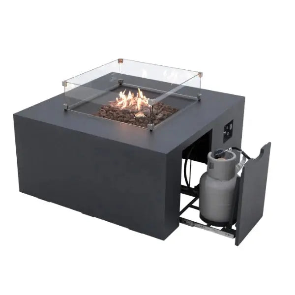 Elementi Rocky 43” Square Fire Table with Hidden Tank Elementi Dreamwood Living