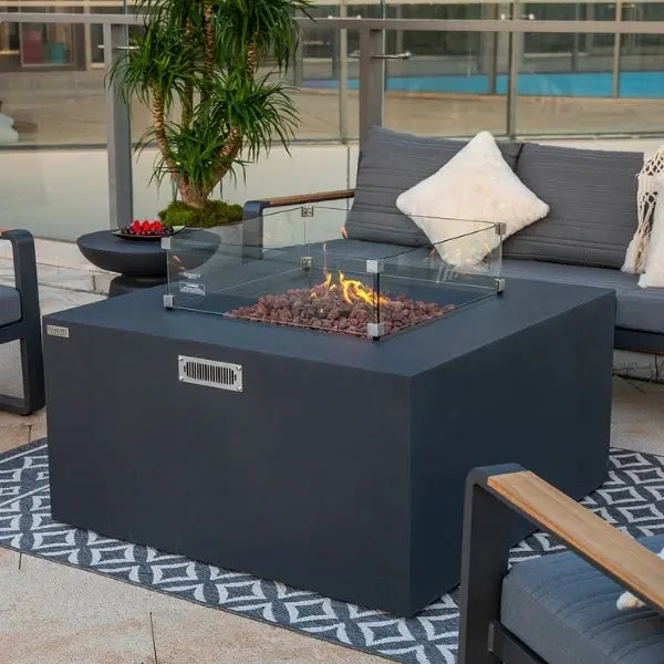 Elementi Rocky 43” Square Fire Table with Hidden Tank Elementi Dreamwood Living