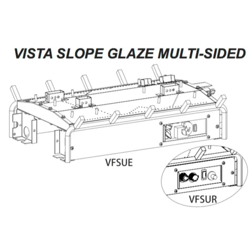 Empire 18"/24"/30" Vista Multi-Sided Gas Burner with Millivolt Valve (Burner Only) Empire Comfort Systems