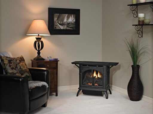 Empire 22" Small Spirit Cast Iron Vent Free Gas Stove, stove in a living room corner