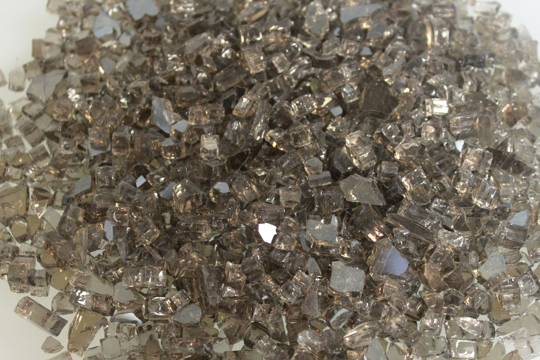 Empire 3 sq. ft. Decorative Glass Media Accessory, close-up of bronze-tone crushed glass