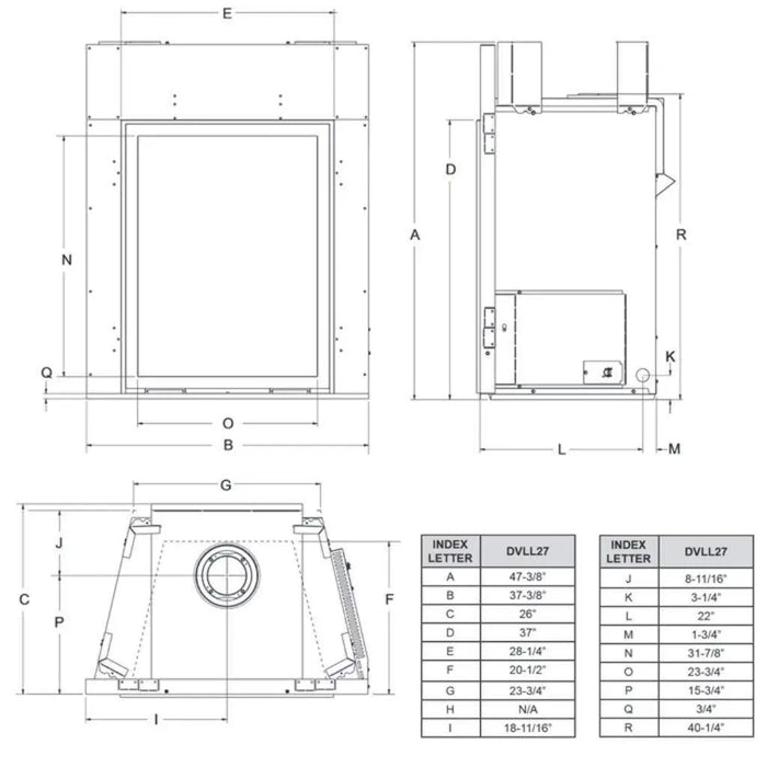 Empire 37" Forest Hills Contemporary Direct Vent Gas Fireplace Empire Comfort Systems
