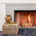 Empire Blackburn 54" Wood Burning Firebox, wood firebox in a tile surround