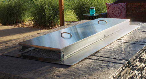 Empire Carol Rose 60" Weather Cover Fire Pit Accessory, weather cover on the fire pit outdoors