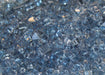 Empire Decorative Crushed Glass Linear Fire Pit Decorative Media, close-up of blue crushed glass
