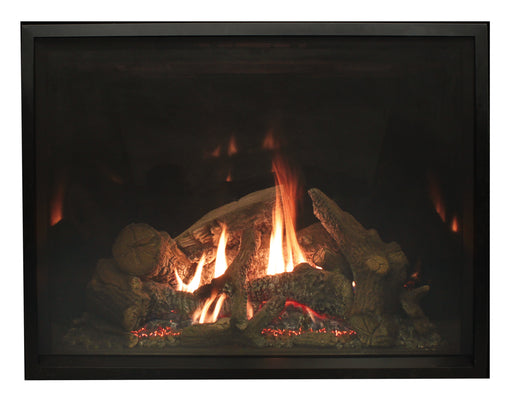 Empire Rushmore TruFlame Fiber Forest Timber Log Set Accessory for 50" Fireplace, front view with log set and black frame
