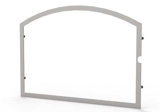 Empire Stove Door Overlay Options for Gateway Series Wood Burning Stove, nickel arched door overlay