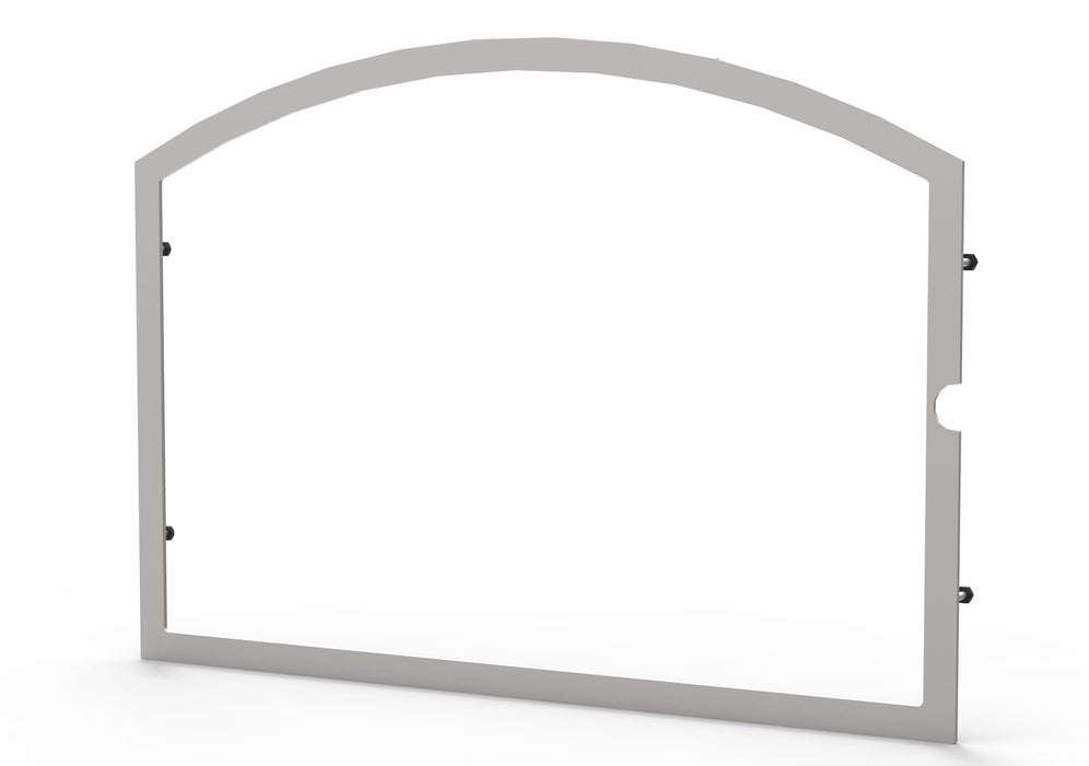 Empire Stove Door Overlay Options for Gateway Series Wood Burning Stove, nickel arched door overlay