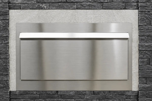 Empire Stainless Steel Weather Door for 72" Carol Rose Linear Fireplace