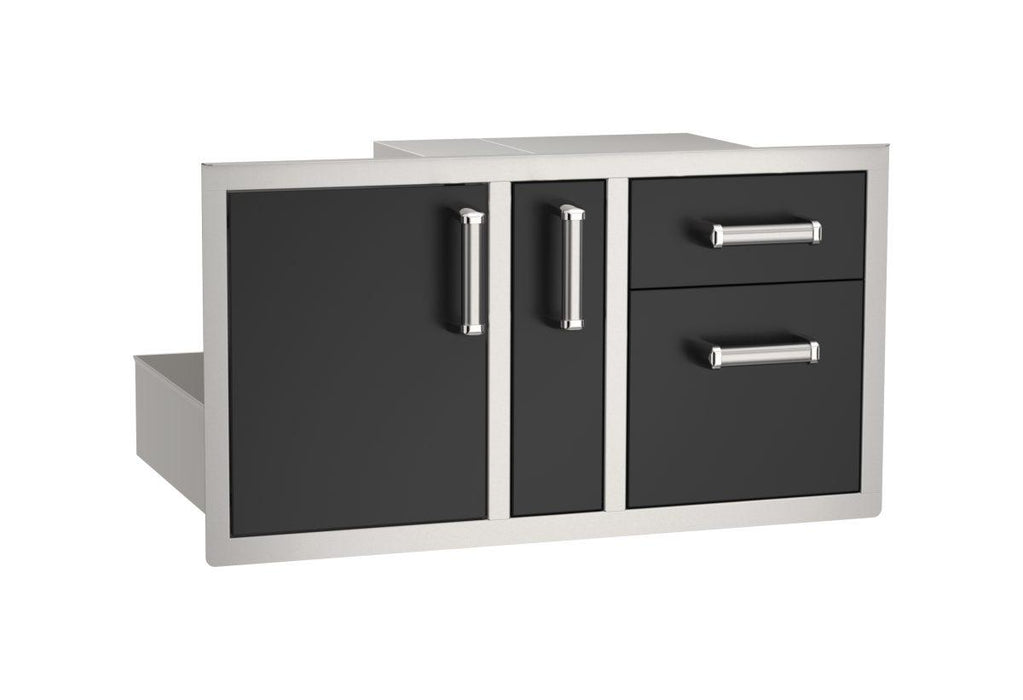 Fire Magic 36" 53816BSC Echelon Black Access Door w/ Platter Storage and Double Drawer