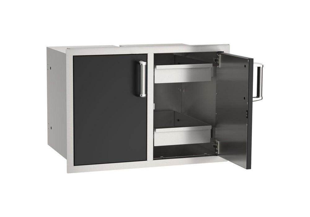 Fire Magic 30" 53930BSC-22 Echelon Black Double Access Door w/ Two Dual Drawers