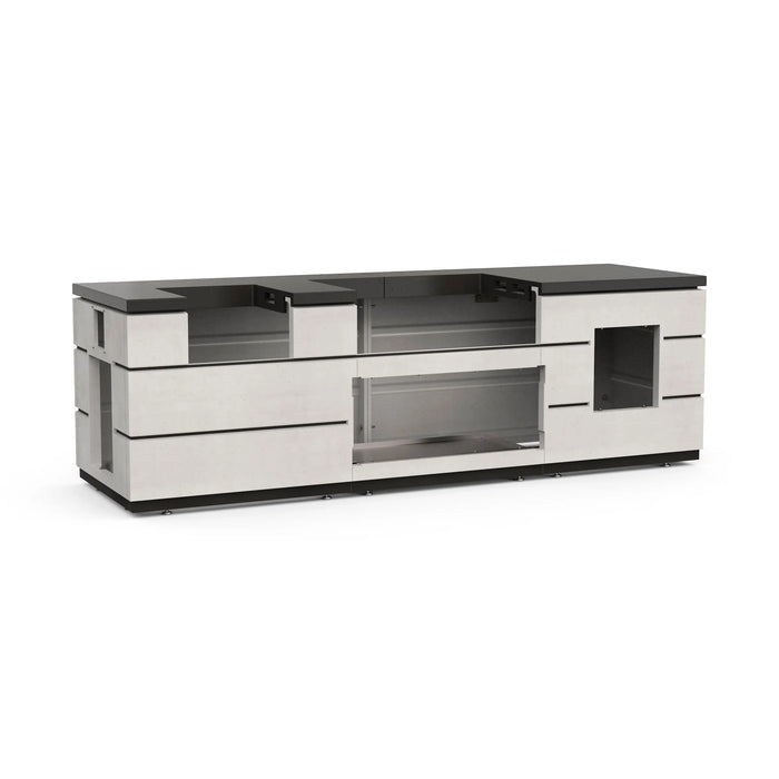 Fire Magic 115" White Aspen Contemporary Pre-Fab Grill Island With ...