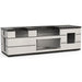 Fire Magic 115" White Aspen Contemporary Pre-Fab Grill Island With Refrigerator Cutout and Polished Black Lava Counter Fire Magic