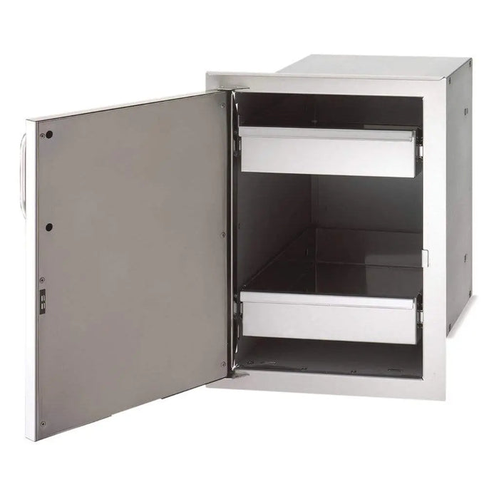 Fire Magic 14" 33820 Select Single Access Door w/ Dual Drawers Fire Magic