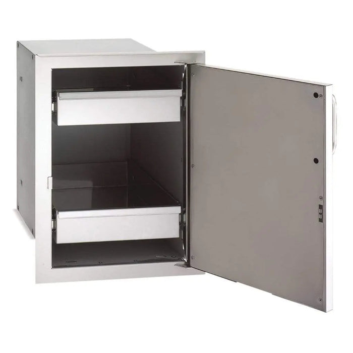 Fire Magic 14" 33820 Select Single Access Door w/ Dual Drawers Fire Magic