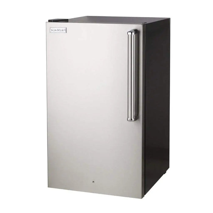 Fire Magic 20" 3598-DR/L Premium Compact Refrigerator w/ Stainless Steel Premium Door & Black Cabinet Fire Magic