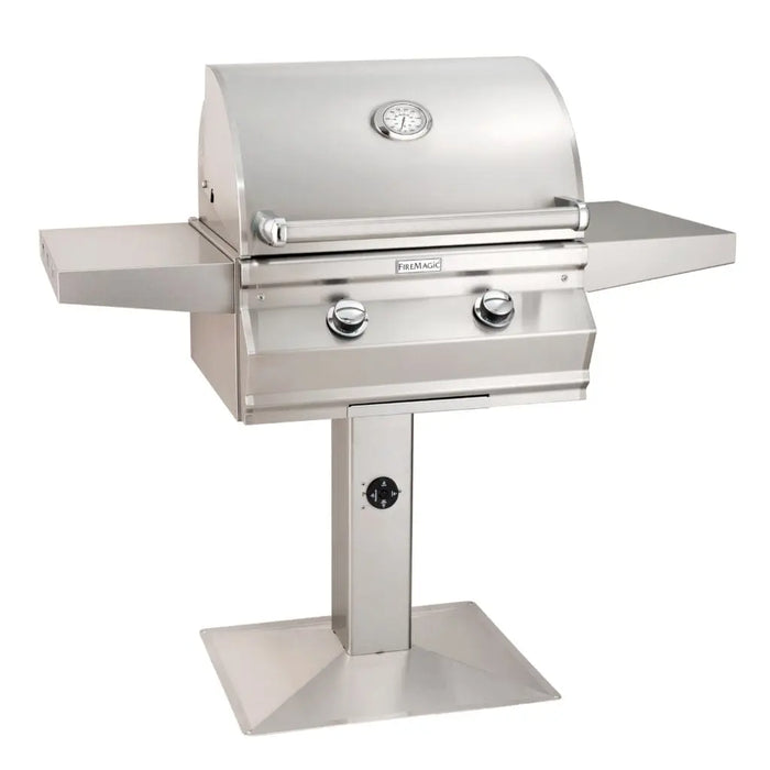 Fire Magic 24" 2-Burner Choice C430s Patio Post Mount Gas Grill w/ Analog Thermometer Fire Magic