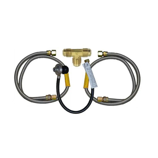 Fire Magic 3023 Built-In Propane Gas Grill and Side Burner Connector Package Fire Magic