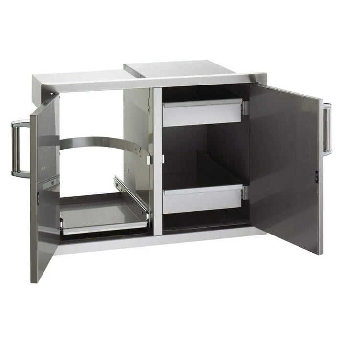 Fire Magic 30" 53930SC-12T Premium Flush Double Access Door w/ Dual Drawers, Louvers And Tank Tray Fire Magic